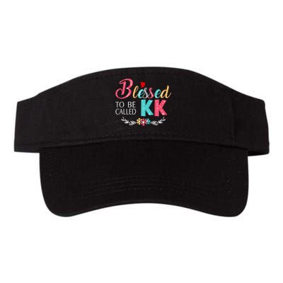 Blessed To Be Called Kk Colorful Gifts Valucap Bio-Washed Visor