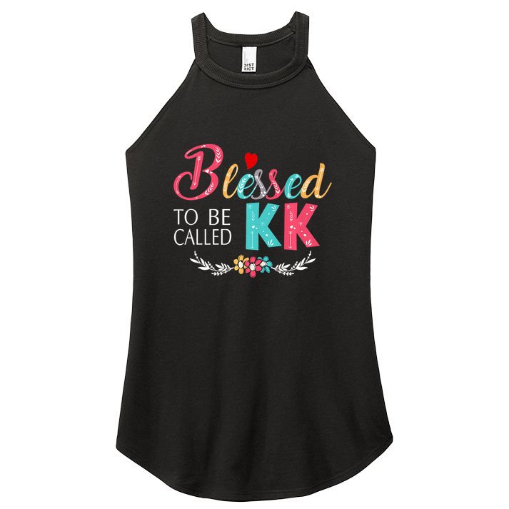 Blessed To Be Called Kk Colorful Gifts Women's Perfect Tri Rocker Tank
