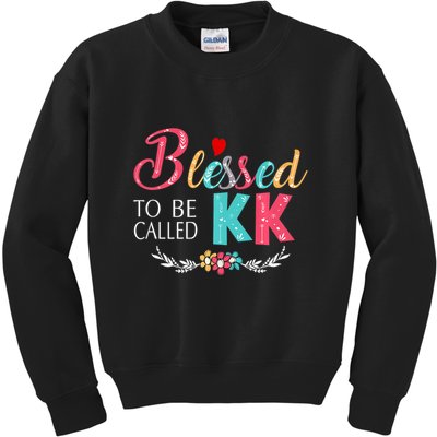 Blessed To Be Called Kk Colorful Gifts Kids Sweatshirt