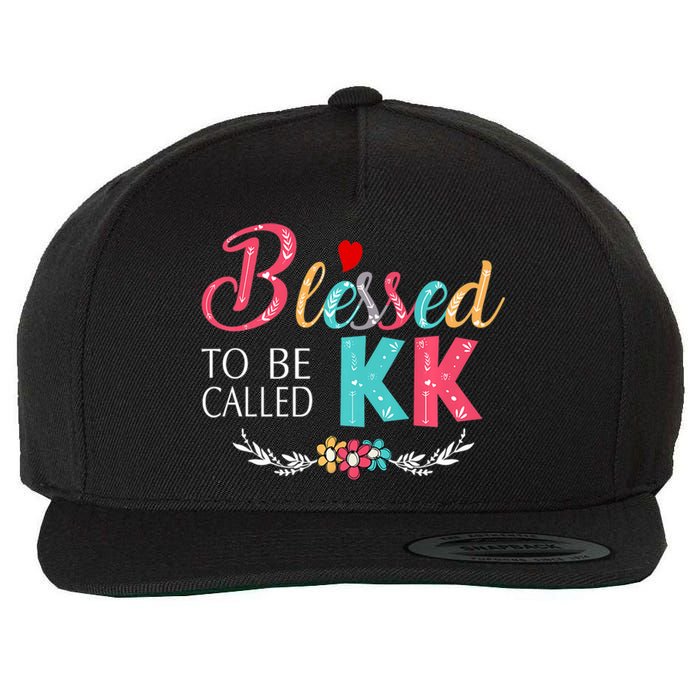 Blessed To Be Called Kk Colorful Gifts Wool Snapback Cap