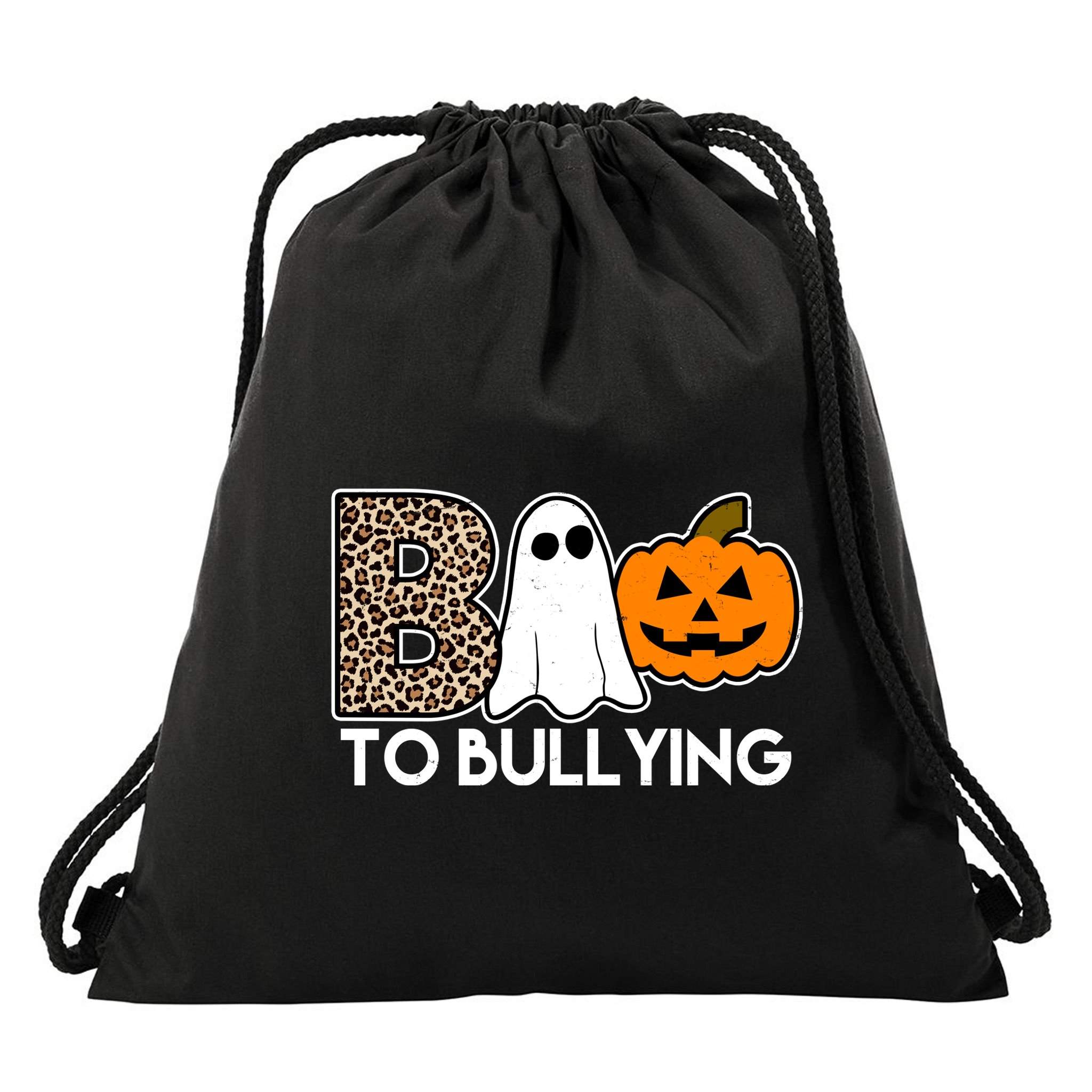Boo To Bullying Awareness Halloween Drawstring Bag