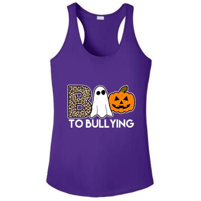 Boo To Bullying Awareness Halloween Ladies PosiCharge Competitor Racerback Tank