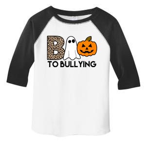 Boo To Bullying Awareness Halloween Toddler Fine Jersey T-Shirt