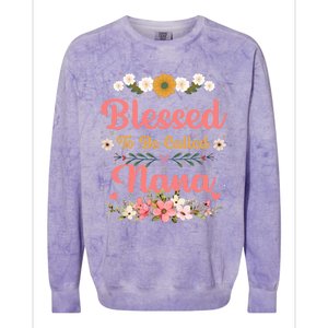 Blessed To Be Called Nina Mothers Day Colorblast Crewneck Sweatshirt