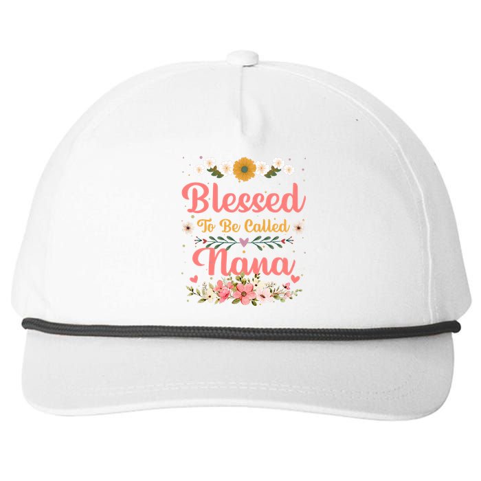 Blessed To Be Called Nina Mothers Day Snapback Five-Panel Rope Hat