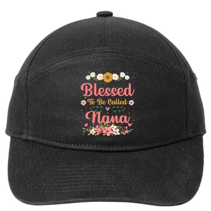 Blessed To Be Called Nina Mothers Day 7-Panel Snapback Hat