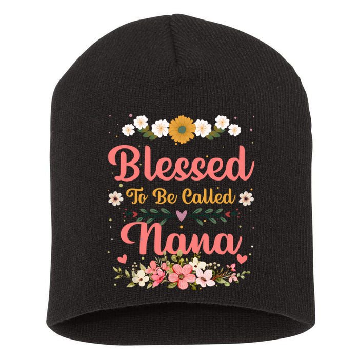 Blessed To Be Called Nina Mothers Day Short Acrylic Beanie