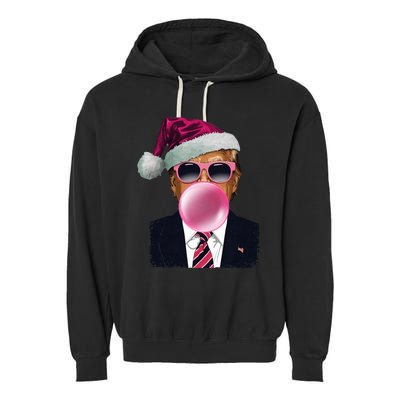 B.U.B.B.L.E.G.U.M Trump Blowing Christmas Trump Garment-Dyed Fleece Hoodie