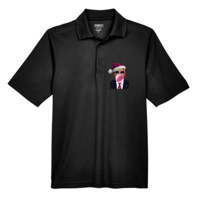 B.U.B.B.L.E.G.U.M Trump Blowing Christmas Trump Men's Origin Performance Piqué Polo