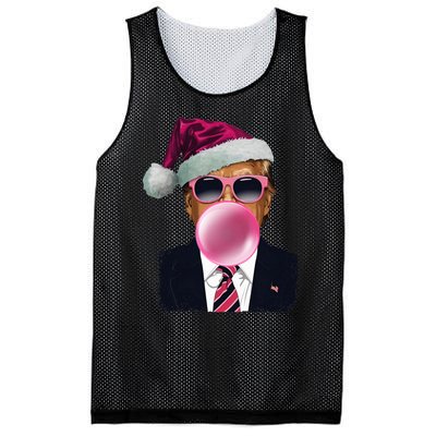 B.U.B.B.L.E.G.U.M Trump Blowing Christmas Trump Mesh Reversible Basketball Jersey Tank