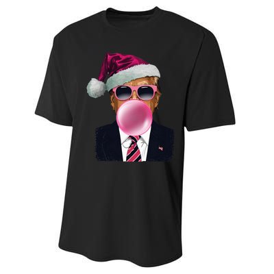 B.U.B.B.L.E.G.U.M Trump Blowing Christmas Trump Performance Sprint T-Shirt