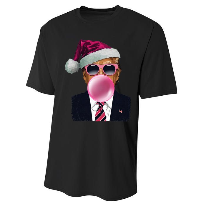 B.U.B.B.L.E.G.U.M Trump Blowing Christmas Trump Performance Sprint T-Shirt