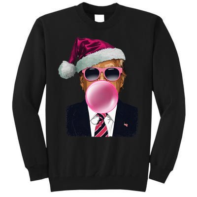 B.U.B.B.L.E.G.U.M Trump Blowing Christmas Trump Tall Sweatshirt