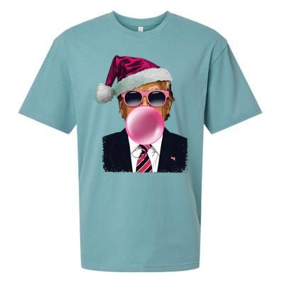 B.U.B.B.L.E.G.U.M Trump Blowing Christmas Trump Sueded Cloud Jersey T-Shirt