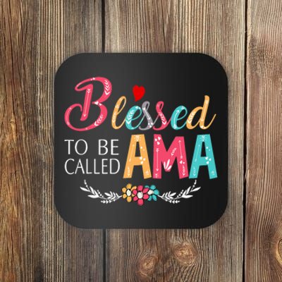 Blessed To Be Called Ama Colorful Art MotherS Day Coaster