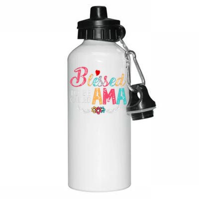 Blessed To Be Called Ama Colorful Art MotherS Day Aluminum Water Bottle