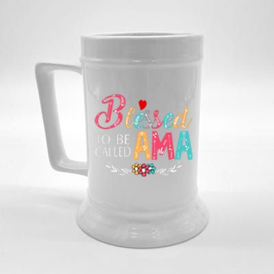 Blessed To Be Called Ama Colorful Art MotherS Day Beer Stein