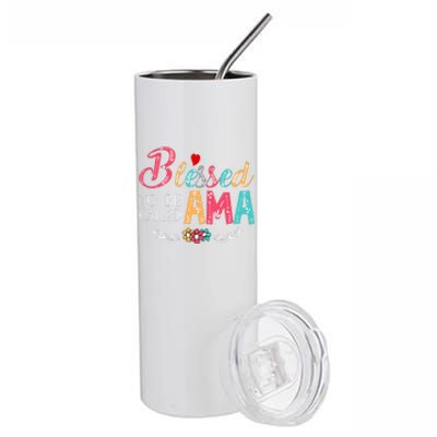 Blessed To Be Called Ama Colorful Art MotherS Day Stainless Steel Tumbler