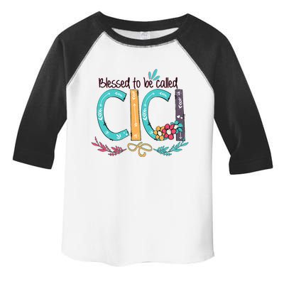 Blessed To Be Called Cici Colorful Grandma Toddler Fine Jersey T-Shirt