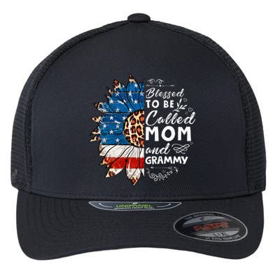 Blessed To Be Called Mom And Grammy Sunflower Flexfit Unipanel Trucker Cap