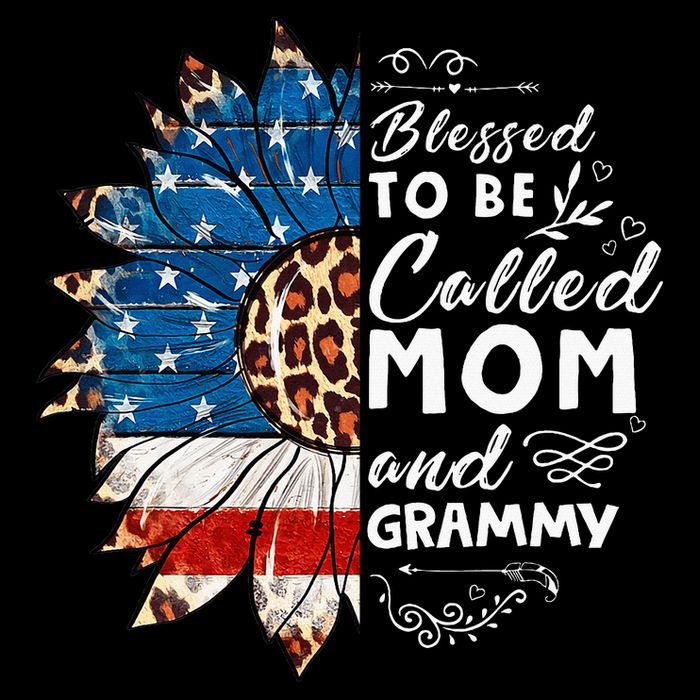 Blessed To Be Called Mom And Grammy Sunflower Cooling Performance Crew T-Shirt