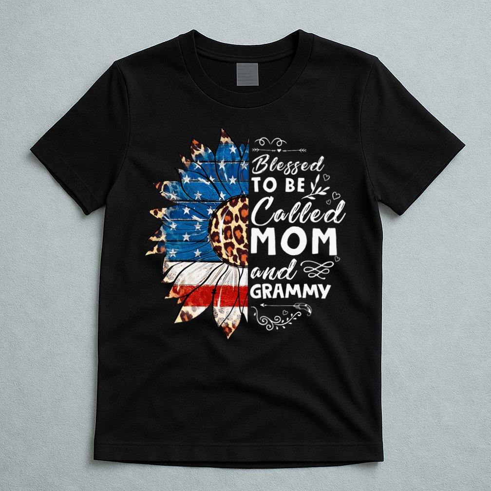 Blessed To Be Called Mom And Grammy Sunflower T-Shirt