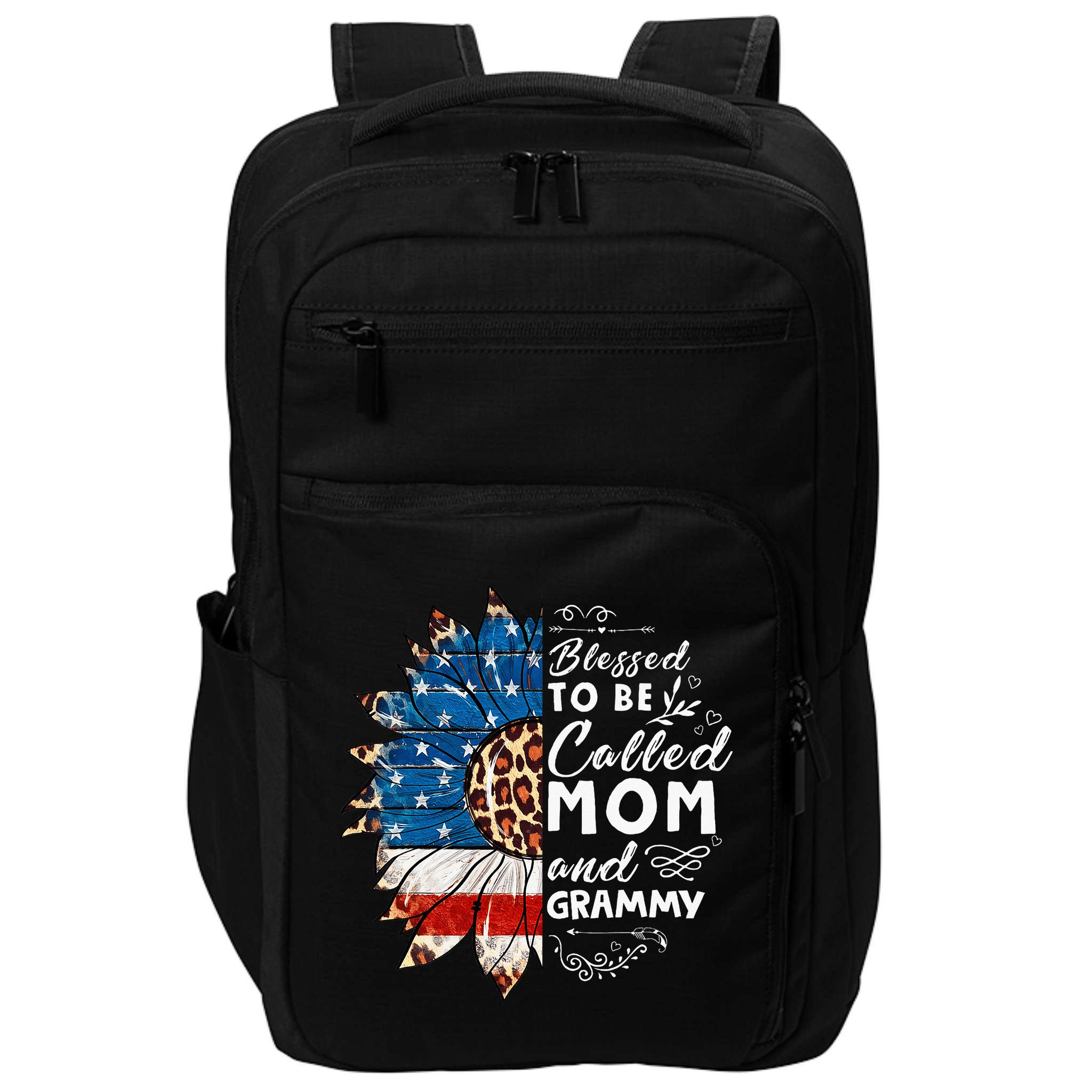 Blessed To Be Called Mom And Grammy Sunflower Impact Tech Backpack