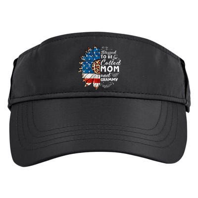 Blessed To Be Called Mom And Grammy Sunflower Adult Drive Performance Visor