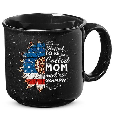 Blessed To Be Called Mom And Grammy Sunflower 15oz Campfire Ceramic Mug