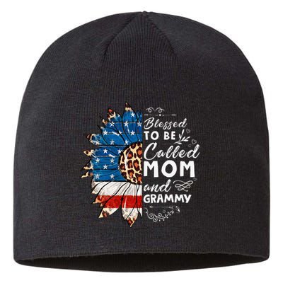 Blessed To Be Called Mom And Grammy Sunflower Sustainable Beanie