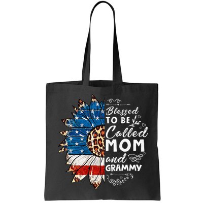 Blessed To Be Called Mom And Grammy Sunflower Bag