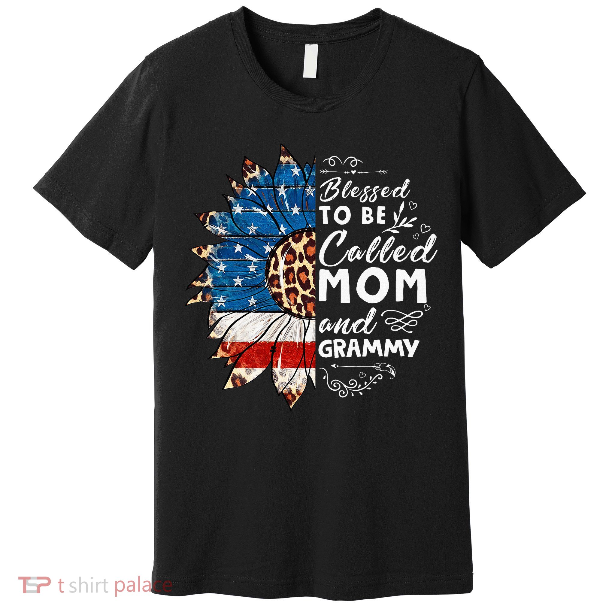 Blessed To Be Called Mom And Grammy Sunflower Premium T-Shirt