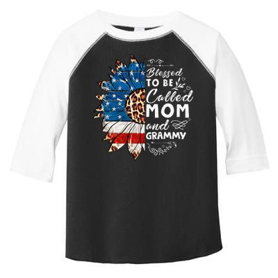 Blessed To Be Called Mom And Grammy Sunflower Toddler Fine Jersey T-Shirt