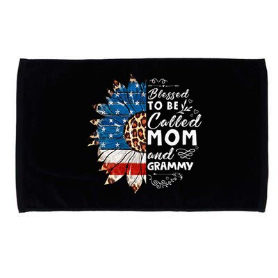 Blessed To Be Called Mom And Grammy Sunflower Microfiber Hand Towel