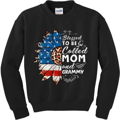 Blessed To Be Called Mom And Grammy Sunflower Kids Sweatshirt