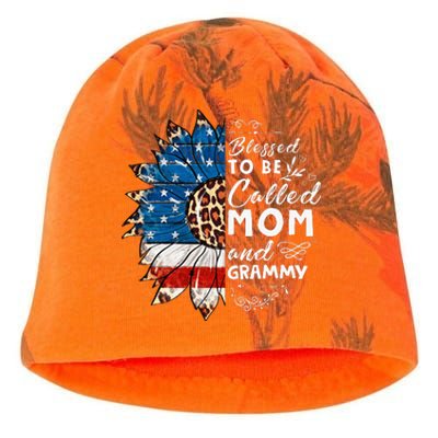 Blessed To Be Called Mom And Grammy Sunflower Kati - Camo Knit Beanie