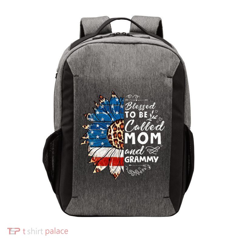 Blessed To Be Called Mom And Grammy Sunflower Vector Backpack