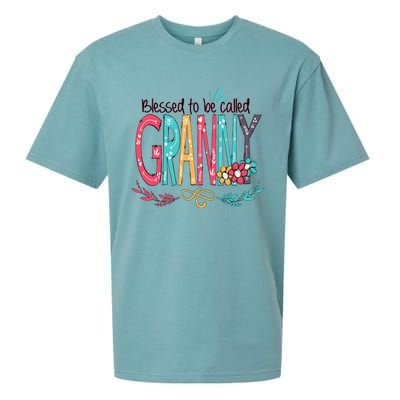 Blessed To Be Called Granny Colorful Gifts Sueded Cloud Jersey T-Shirt