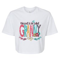 Blessed To Be Called Granny Colorful Gifts Bella+Canvas Jersey Crop Tee