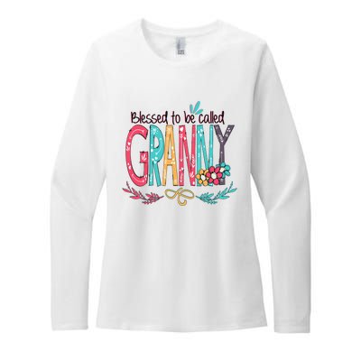 Blessed To Be Called Granny Colorful Gifts Womens CVC Long Sleeve Shirt