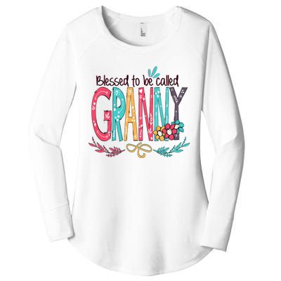 Blessed To Be Called Granny Colorful Gifts Women's Perfect Tri Tunic Long Sleeve Shirt