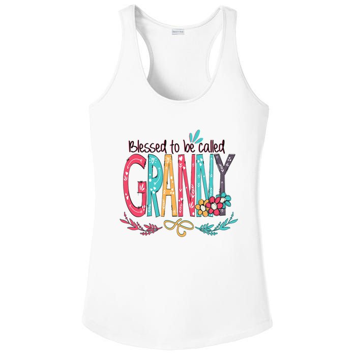 Blessed To Be Called Granny Colorful Gifts Ladies PosiCharge Competitor Racerback Tank