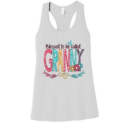 Blessed To Be Called Granny Colorful Gifts Women's Racerback Tank