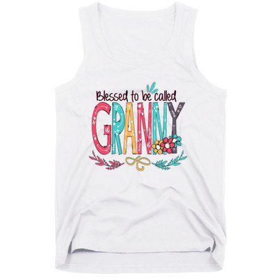 Blessed To Be Called Granny Colorful Gifts Tank Top