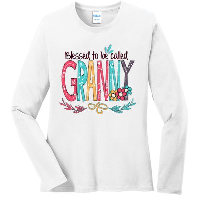 Blessed To Be Called Granny Colorful Gifts Ladies Long Sleeve Shirt