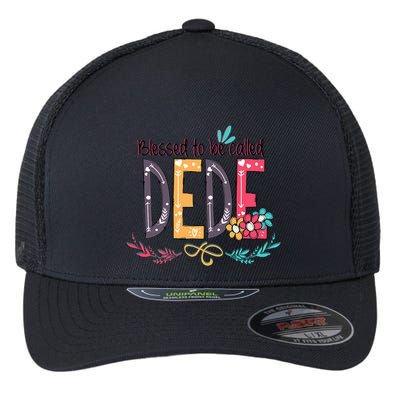 Blessed To Be Called Dede Colorful Grandma Flexfit Unipanel Trucker Cap