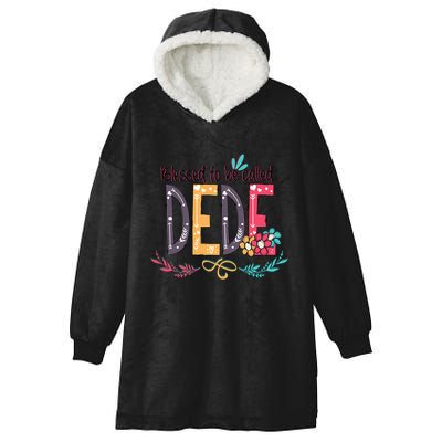 Blessed To Be Called Dede Colorful Grandma Hooded Wearable Blanket