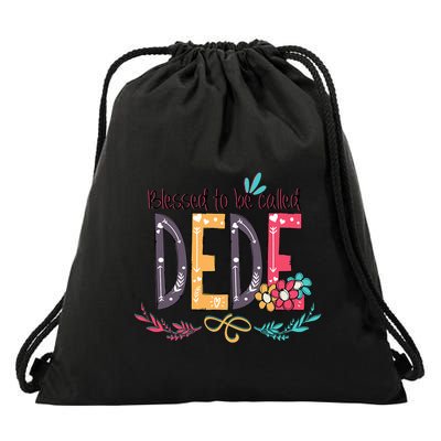 Blessed To Be Called Dede Colorful Grandma Drawstring Bag