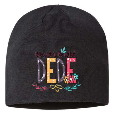 Blessed To Be Called Dede Colorful Grandma Sustainable Beanie