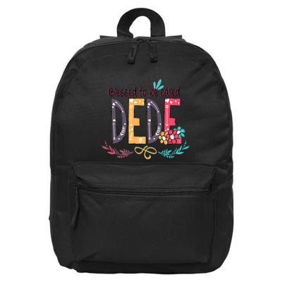 Blessed To Be Called Dede Colorful Grandma 16 in Basic Backpack